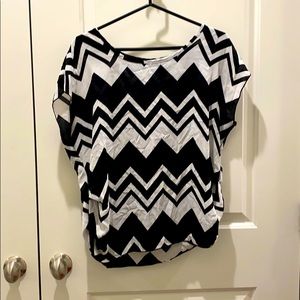 Black and white dress shirt